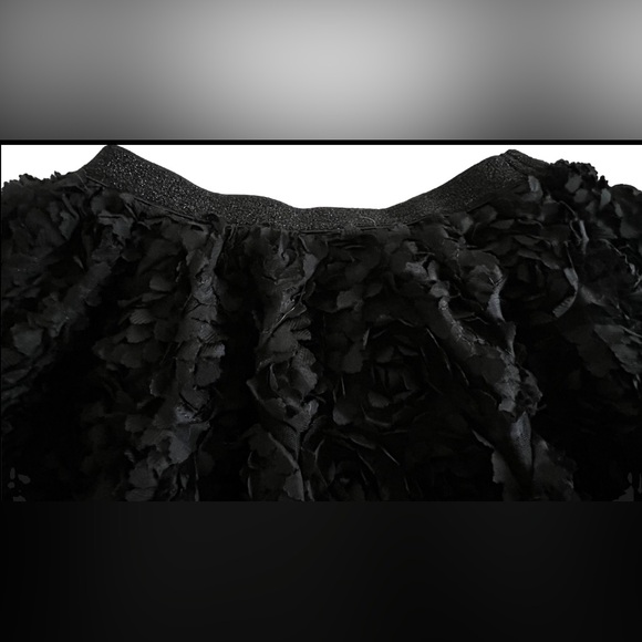 THE CHILDREN’S PLACE Black Full Skirt With Rosettes Roses Girls Size 7-8 Medium - Picture 3 of 6